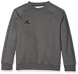 adidas Kinder Core18 SW Top Y Sweat-Shirt, Grau (dark grey heather/Black), M (9-10 Jahre)