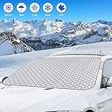 Magcubic Auto Frontscheibenabdeckung, Windschutzscheiben Scheibenabdeckung Autoabdeckung Eisschutzfolie, 4 Schichten Autozubehör Winterschutz Faltbare Abnehmbare für gegen Schnee, EIS, Frost, Staub