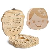 Holz Milchzähne Box, Zahnschachtel, Zahnbox Zahndose Holz Kinder Andenken Organizer für Baby M