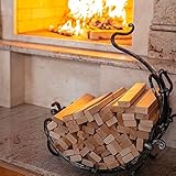 Kaminholz mit Kaminanzünder 2-in-1 aus FSC®(FSC-C139998) Birke - Supertrockenes und Sauberes Anzündholz mit Brennholz für Kamin Grill Ofen BBQ - Kein Anzünder Anzündwolle Anfeuerholz b