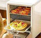 Mini Elektrischer Konvektion Ofen Vertikale Bäckerei Toaster Timer 12L 220V Kekse Cookie-Kuchen Pizza Brotbackfrühstücksbackmaschine Kleiner Ofen für Haushaltsbacken, Schw