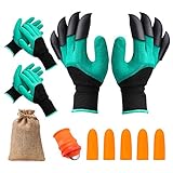 gracosy Garten Handschuhe mit Krallen Latexbeschichtete Gartenhandschuhe Wasserdicht Atmungsaktiven Arbeitshandschuhe für Haushalt und Garten Pflanz Werkzeug Handschuhe, Herren und Damen 3
