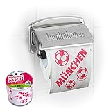 Klopapier Münchner Abpfiff 1 Rolle | Dieses Toilettenpapier Macht das Klo von S04-, Dortmund- & Fußball-Fans zur Bayern-Kultschüssel | Geschenkidee für Männer & F