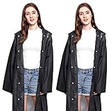 Mitening 2 Stück Regenponcho Herren Damen Wasserdicht, Regencape Festival Regenjacke Regenmantel Poncho Fahrrad Regenbekleidung Regenschutz Regen Zubehör für Wandern Radfahren Reisen Camping