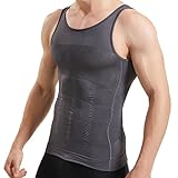 HANERDUN Kompressionsunterwäsche | Herren Tanktop | figurformendes Unterhemd für Männer | Sport Fitness | T-Shirt Bodyshaper Bauchweg