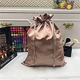 Aober 1PCS Seidensatin Kordelzug Geschenkbeutel Schmuck Make-up Verpackungstasche Schwarz Weiß Silber Rosa Seidenbeutel, 30x40