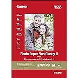 Canon Fotopapier PP-201 glänzend weiß - DIN A4 20 Blatt für Tintenstrahldrucker - PIXMA Drucker (265 g/qm)