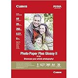 Canon Fotopapier PP-201 glänzend weiß - DIN A4 20 Blatt für Tintenstrahldrucker - PIXMA Drucker (265 g/qm)