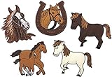 i-Patch - Patches - 0152 - Pferd - Pony - Einhorn - Fohlen - Pferdekopf - Pferde - Hufeisen - Reiten - Applikation - Aufbügler - Aufnäher - Sticker - zum aufbügeln - Flicken - Bügelbild - Badg