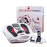 Circulation Maxx Elektrostimulations-Gerät I Förderliche Mikro-Reizstrom-Behandlung für die Füße I 25 Programme - 99 Level - Fernbedienung I BioEnergiser Electrical Stimulator, beig