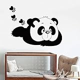 Kreative Panda Wandaufkleber Dekoration Kinderzimmer Dekoration abnehmbare wasserdichte selbstklebende Wandtattoo Aufkleber A3 43x56