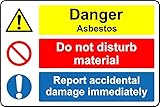 KPCM Display ltd Hinweisschild mit Aufschrift 'Danger Asbestos do not Disturb', 3 mm dick