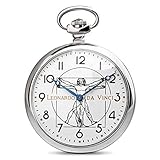 Molnija 3602 Taschenuhr mechanisch Leonardo da Vinci Sternzeichen Zodiak VITRUV