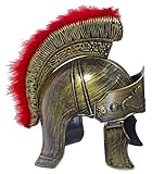 Das Kostümland Römer Helm mit Visier und Federbesatz - Zum Gladiatoren Kostüm für Party und Fasching