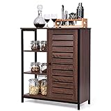 GIANTEX Sideboard industrial Beistellschrank Vintage Flurschrank freistehend Küchenschrank mit verstellbarem Einlegenböden Kommode für Wohnzimmer Flur Kü