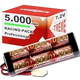 Kraftmax Akku Racing-Pack mit Tamiya-Stecker - 7,2V / 5000mAh / NiMH Akku/Hochleistungs RC Akkupack 5000