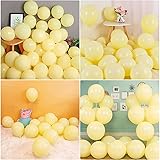 12-Zoll-Gelb-Pastell-Ballons, 20er-Pack gelbe Macaron-Latex-Creme-Ballons, Party-Ballon-Girlande für Hochzeits-Verlobungs-Jubiläums-Baby-Dusche-Geburtstags-Dek