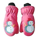 DingdandanDuo Baby Jungen Mädchen Kinder Unisex Handschuhe Cartoon Schneemann Tasche Fingerhandschuhe Skihandschuhe kalte w