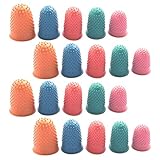 Wiederverwendbarer Fingerschut Gitarren Fingerschutz Gummi Fingerhut Fingerkuppen Protector Fingerschutz Abdeckungen Gummifinger für Fingerspitzen Geldzählen, Schreiben, Sortieren (5 Farben) 20 p