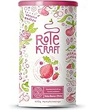 Rote Kraft - Smoothie Pulver - Mit Wurzeln & Beeren u.a. Maca, Kurkuma, Guarana, Yerba Mate, Himbeeren, Açai, Goji Beeren - 600 G