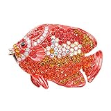 SUZHENA Brosche Strass Emaille Tropical Fish Broschen für Frauen Anzug Zubehör Sommer Stil Hochzeit Zubehör Gutes Geschenk,