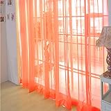 Snakell Sheer Vorhang Voile Dekoschal Vorhänge mit Ösen Transparent Gardine 1 Stücke Ösenvorhang Gaze paarig Fensterschal für Wohnzimmer 200 cm x 80