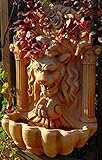 Casa Padrino Barock Kunststein Wandbrunnen Löwe H. 97 cm Gartenbrunnen im Barockstil, Farbe:beig