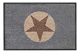 Carpet Diem Fussmatte Soft Stern 50x75cm Velour Schmutzfang Rahmen, Rückseite rutschhemmend saugstarkes Garn der Schmutzfangmatte nimmt Schmutz und W