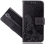 FoneExpert® Acer Liquid Zest Plus Handy Tasche, Blume Wallet Case Flip Cover Hüllen Etui Hülle Ledertasche Lederhülle Schutzhülle Für Acer Liquid Zest Plus (5.5')