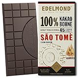 Sao Tome 100% Bitter - Schokolade / Low Cadmium Tafel / Aus 100% gerösteten Kakaobohnen herb, pur VEGAN