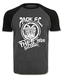 PAOK Thessaloniki T-Shirt Griechenland Hellas Saloniki Shirt Greece (M, Grau/Schwarz)
