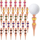 Skylety Golf Tees Dame Bikini Mädchen Golf Tees, 76 mm/ 3 Zoll Kunststoff Pin-up Golf Tees, Haus Frauen Golf Tees für Golftraining, Golf Zubehör (30 Stücke)