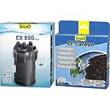 Tetra Aquarium Außenfilter EX 800 Plus - leistungsstarker Filter für Aquarien bis 300 L & CF Carbon Kohlefiltermedium für 10-500 L Aquarien- Filtermaterial EX Auß