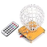 PEMENOL LED Cubic Ball Bausatz, Elektronik Bausatz 3mm RGB LED-Lichtwürfel Cubic Ball Kreative elektronische Kit Fernbedienung