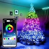 ZHBU USB Powered String Lights,RGB Christmas Lights Waterproof Led Light,Smart Connect Bluetooth String Lights Color Changing Light Sync Music for Bedroom Party