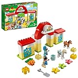 LEGO 10951 DUPLO Pferdestall und Ponypflege Kleinkinder Spielzeug ab 2 Jahren, Bauernhof, Spielset mit Figuren: Pferd und R