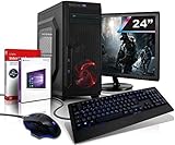 Komplett PC-Paket Gaming/Multimedia Computer mit 3 Jahren Garantie! |Intel i5 4590 4x3.7 GHz | 16GB | GT 1030 2GB DDR5 | 256 GB SSD | 1TB | WiFi | DVD | Win11 Pro | 24' LED TFT | Tast/Maus #5711