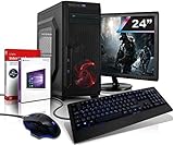 Komplett PC-Paket Gaming/Multimedia Computer mit 3 Jahren Garantie! |Intel i5 4590 4x3.7 GHz | 16GB | GT 1030 2GB DDR5 | 256 GB SSD | 1TB | WiFi | DVD | Win11 Pro | 24' LED TFT | Tast/Maus #5711