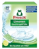Frosch Limonen Geschirrspül-Tabs, umweltfreundlich, mit wasserlöslicher Folie, für die tägliche Reinigung von Besteck und Geschirr, 50 Tabs, 50 stück