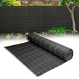 LARS360 Sichtschutzmatte 120x1000cm Grau, Sichtschutzzaun Sichtschutz Windschutz PVC Zaun Ideal für Garten Balkon Terrasse, UV-beständig W