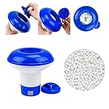 DHYED Chlorspender für Pool, Chlorspender, 12,7 cm (5 Zoll), schwimmend, Polypropylen, Spender für chemische Produkte für Pool, Teich, Sp