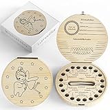 LumeeStar® Zahndose Milchzähne mit Namen zum Aufstellen | Zahnbox für Milchzähne Mädchen mit Display Funktion | Erinnerungsbox Baby Geschenke zur Geburt | Zahndose Milchzähne M