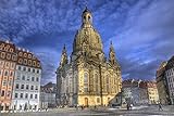 fancjj Puzzle 1000 Teile/Kirche Unserer Lieben Frau in Dresden, Deutschland / 50x75cm / Holzpuzzle Bild Erwachsene Kinder Kinder Spiele Lernspielzeug 1000 Stück