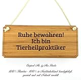 Mr. & Mrs. Panda Türschild Classic Schild Ich bin Tierheilpraktiker - Beruf Berufe Ausbildung Abschluss Berufsausbildung Geschenk Schenken Studium Diplom Bachelor Berufsschule Gratulation Danke Bedanken Dankeschön Schild Türschild Wandschild Wanddeko Deko Wanddeko Geschenk