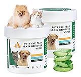 300 Stück Augen-Reinigungspads für Hunde und Katzen, Effektive Reinigung, Kann Schmutz Verhindern, Sanfte Augenreinigung
