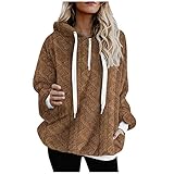 NONGFUSHANQUAN Winterjacke Damen mit Fell Wintermantel Warm Jacke Herbst Leichte Steppjacke Dicker Steppmantel Parka Jacke mit Kapuze Winterparka für Frauen Gefüttert Teddyfell T