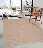 the carpet Calgary In- & Outdoor Teppich Flachgewebe, Modernes Design, Trendige Farben, Superflach, UV- und Witterungsbeständig, Beige-Terra, 160 x 220