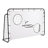 HUDORA 76918 Hornet Fußballtor mit Torwand,Schwarz, 180 x 60 x 120