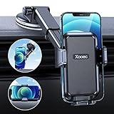 Handyhalterung Auto, Xooec [Mega Stärke Saugkraft], 4 in 1 Kfz Handyhalterung Saugnapf & Lüftung, 360° Drehung Handyhalter fürs Auto Für Alle Handys & Alle Autos iPhone Samsung Huawei LG