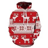 EMPERSTAR Herren 3D Hoodies Übergroße Lustige Digitaldruck Kapuzenpullover Mit Fleece Plü